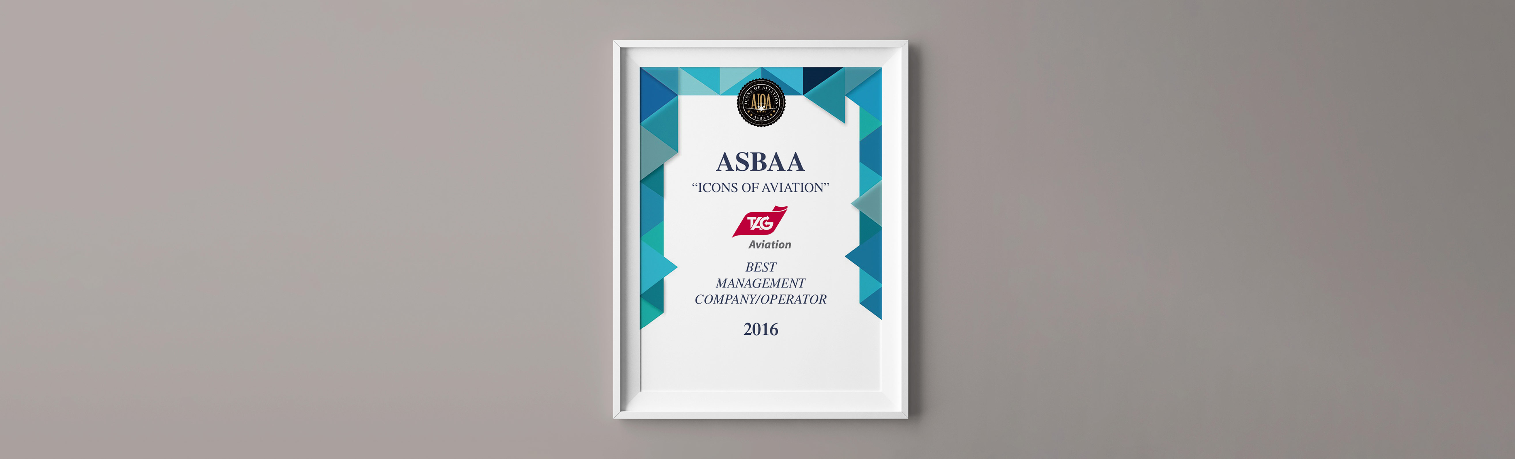 TAG Aviation Asia wins “Best Management Company/Operator Award” at the Asian Business Aviation Association (AsBAA) Icons of Aviation Award Ceremony 2016